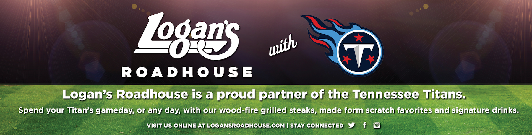 Logan's Roadhouse Tennessee Titans Graphic Design