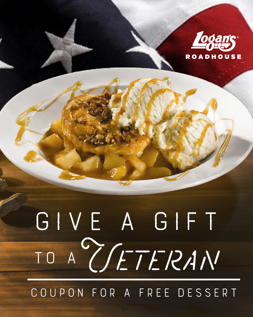 Logan's Roadhouse Veteran's Day Promotion Graphic Design